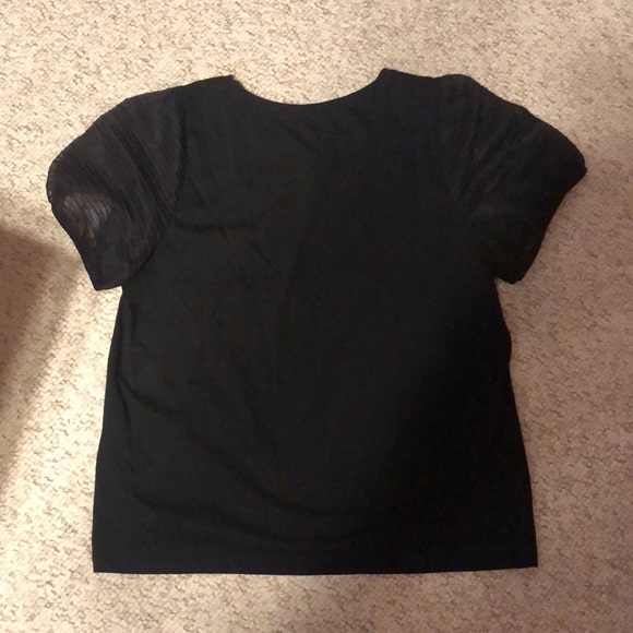 Madewell Black Striped Sheer-Sleeve Knit Top - Picture 6 of 6